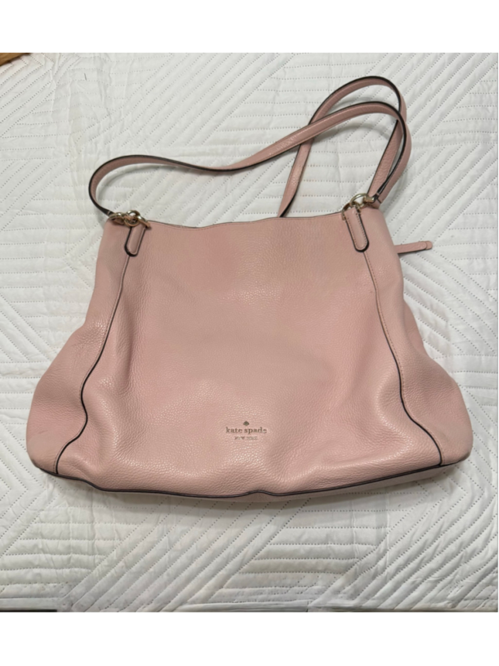 Women's Kate Spade Pink Leather Tote Bag One Size
